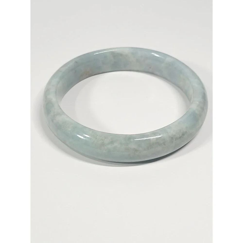 Baby Blue Jadeite Bangle 67mm Semi-Icy Translucent 87g